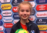 Mathilde er maskot for kvinnelandslaget i håndball