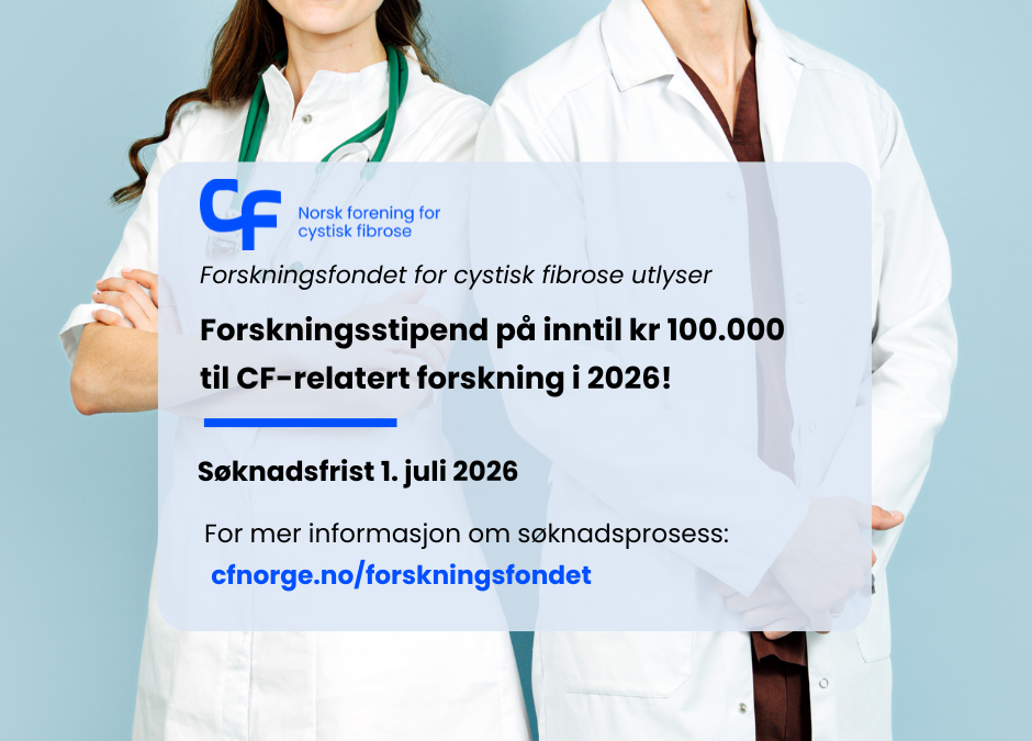 Utlysning forskningsstipend for Cystisk fibrose 2026